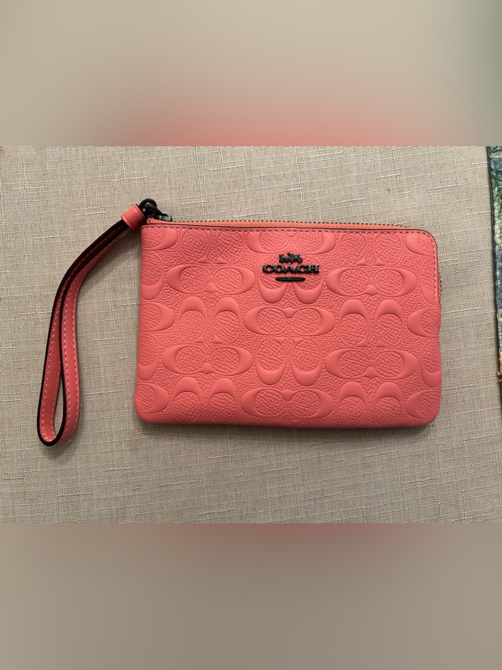 Coach Leather Pink Lemonade Embossed